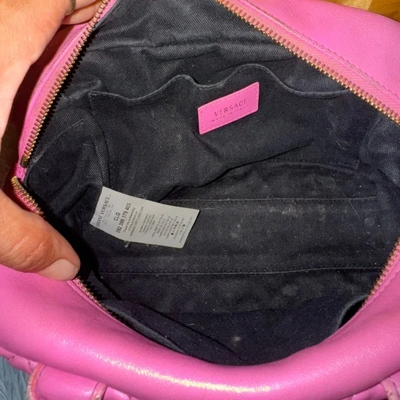 Versace Pink Quilted Women's Handbag - Picture 17 of 17